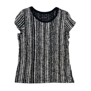 Rag & Bone Black and White Patterened Short Sleeve Lightweight Tee Size M